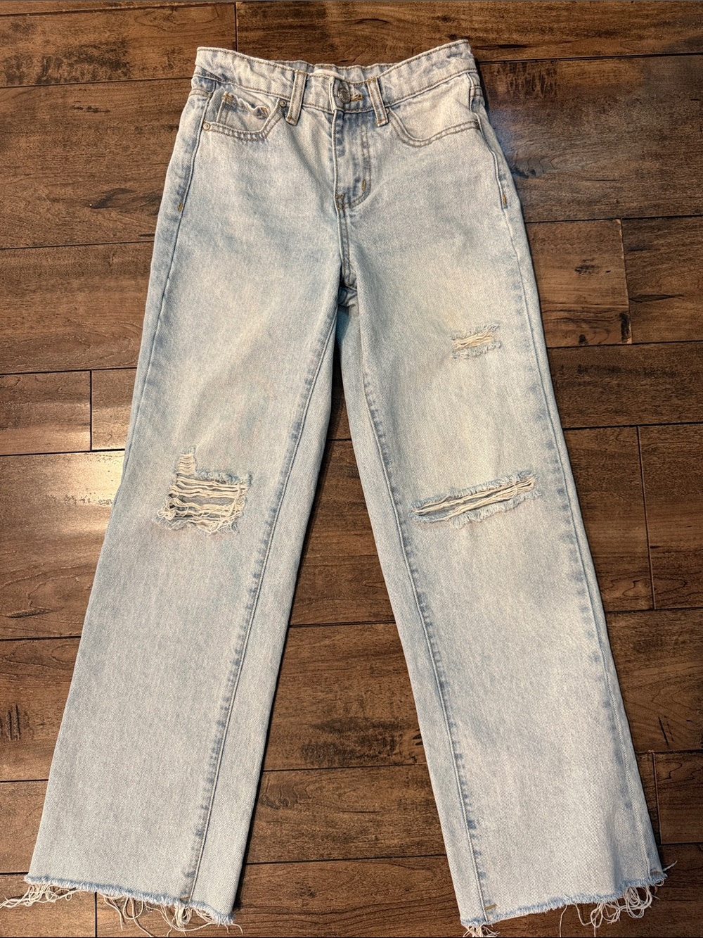 RSQ Light Blue Wide Leg Distressed Jeans